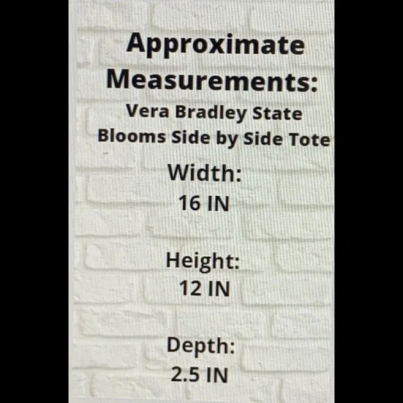 Vera Bradley Slate Blooms Side By Side Tote Shoulder Bag Crafts/Repairs - Picture 11 of 11